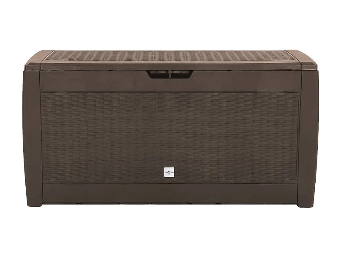 Garten-Aufbewahrungsbox Braun 119x48x60 cm Polypropylen