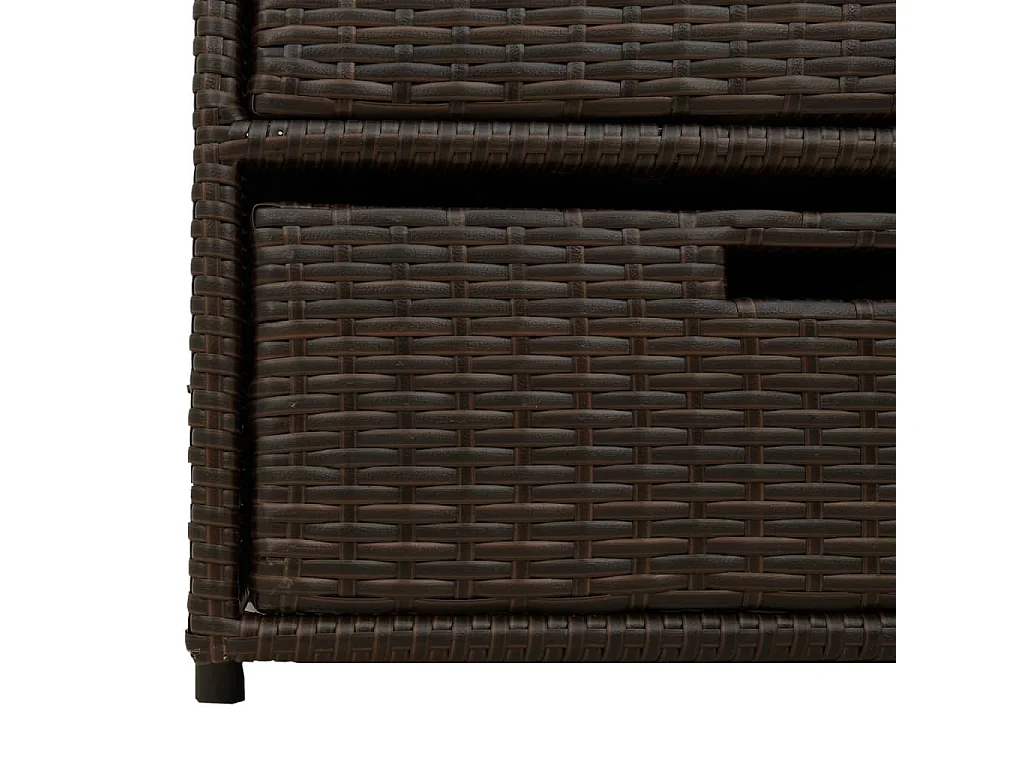 Armoire de rangement de jardin marron 55x59x69cm résine tressée