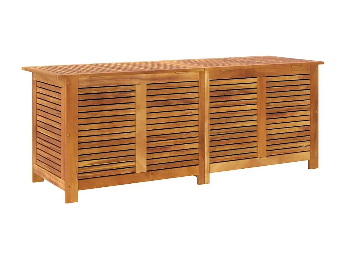 Caja de almacenamiento de jardín con lamas de madera de acacia 150x50x56cm