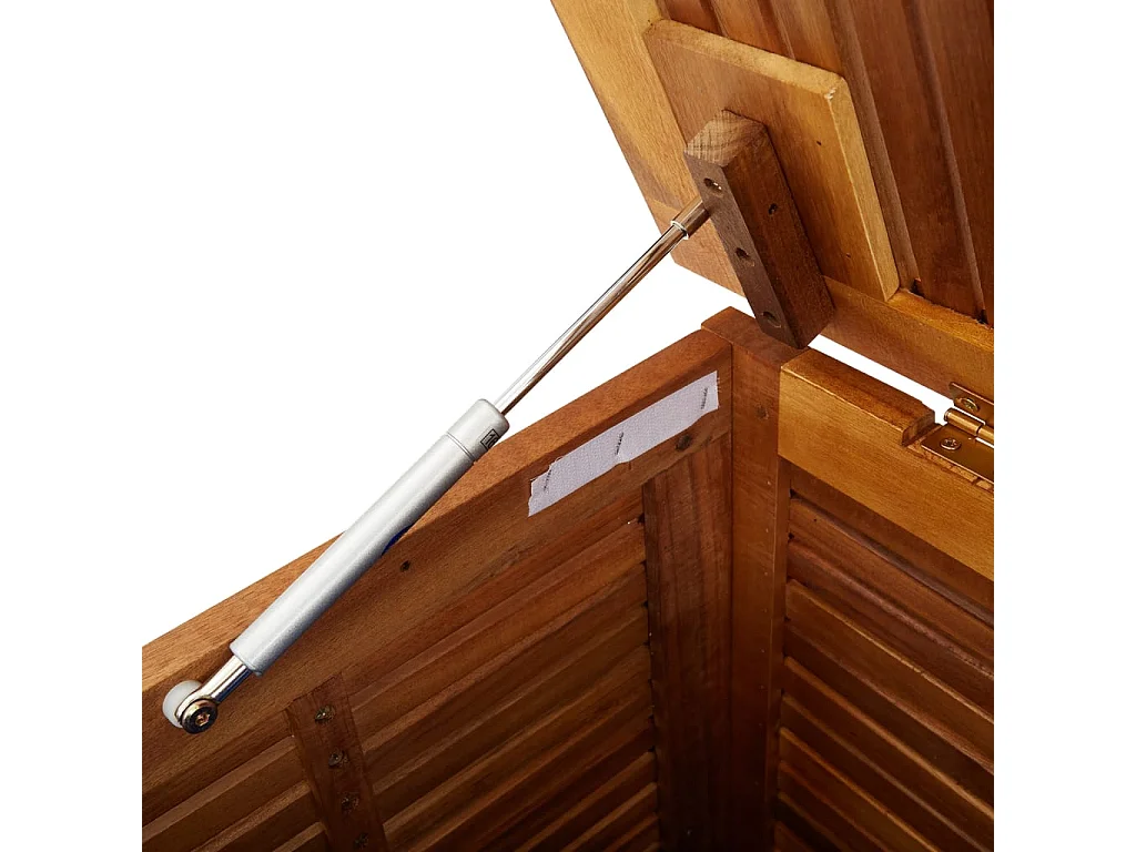 Boîte de rangement de jardin persiennes 150x50x56cm bois acacia
