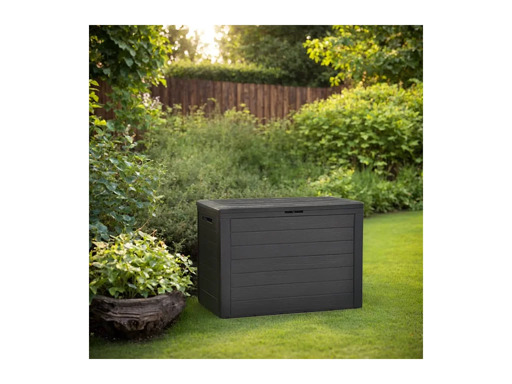 Boîte de rangement de jardin Anthracite 78x44x55 cm