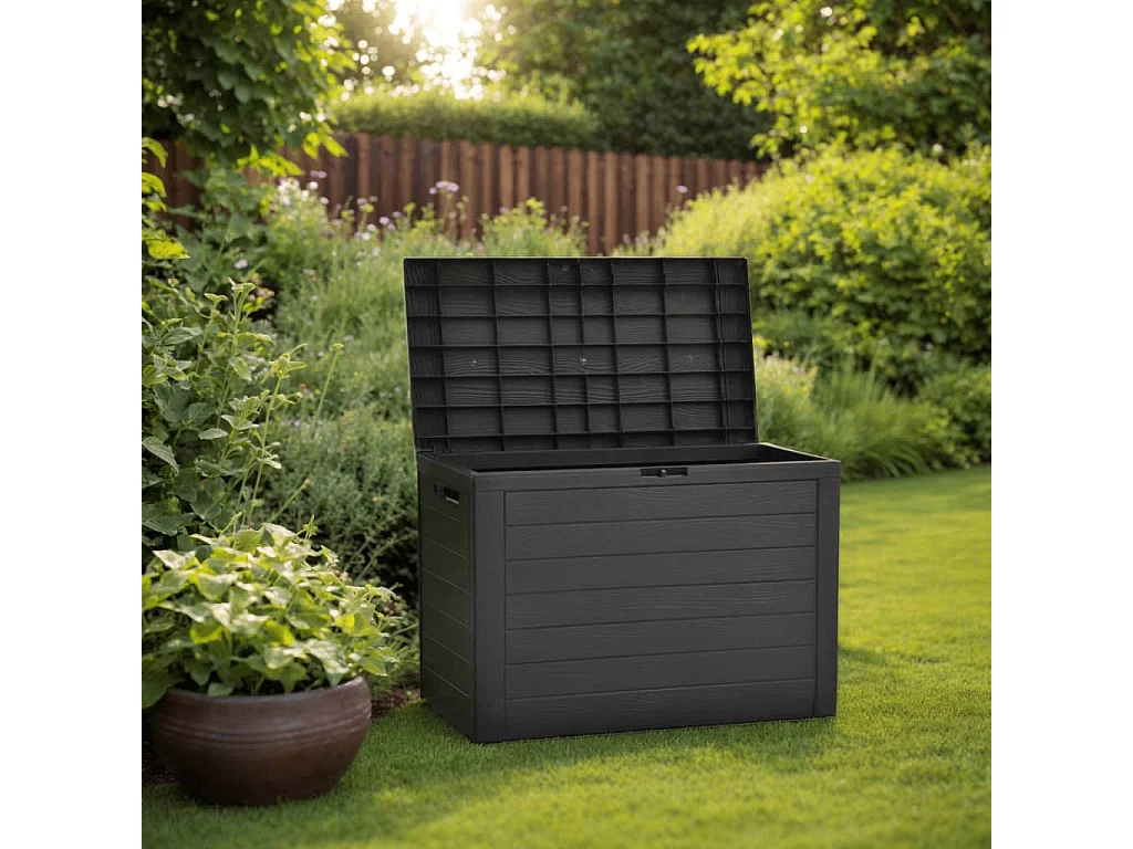 Boîte de rangement de jardin Anthracite 78x44x55 cm