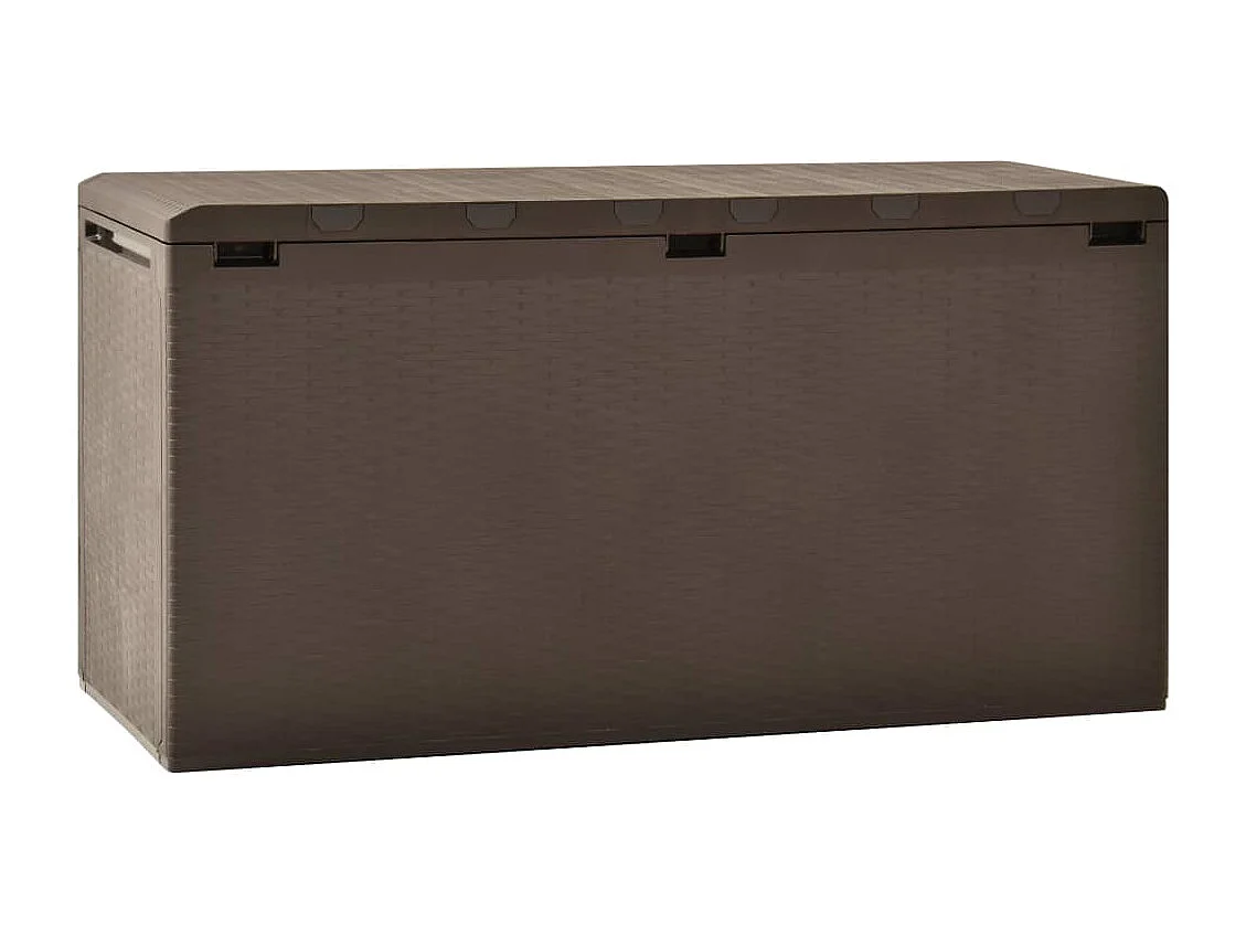 Caja de almacenamiento de jardín Marrón 114x47x60 cm