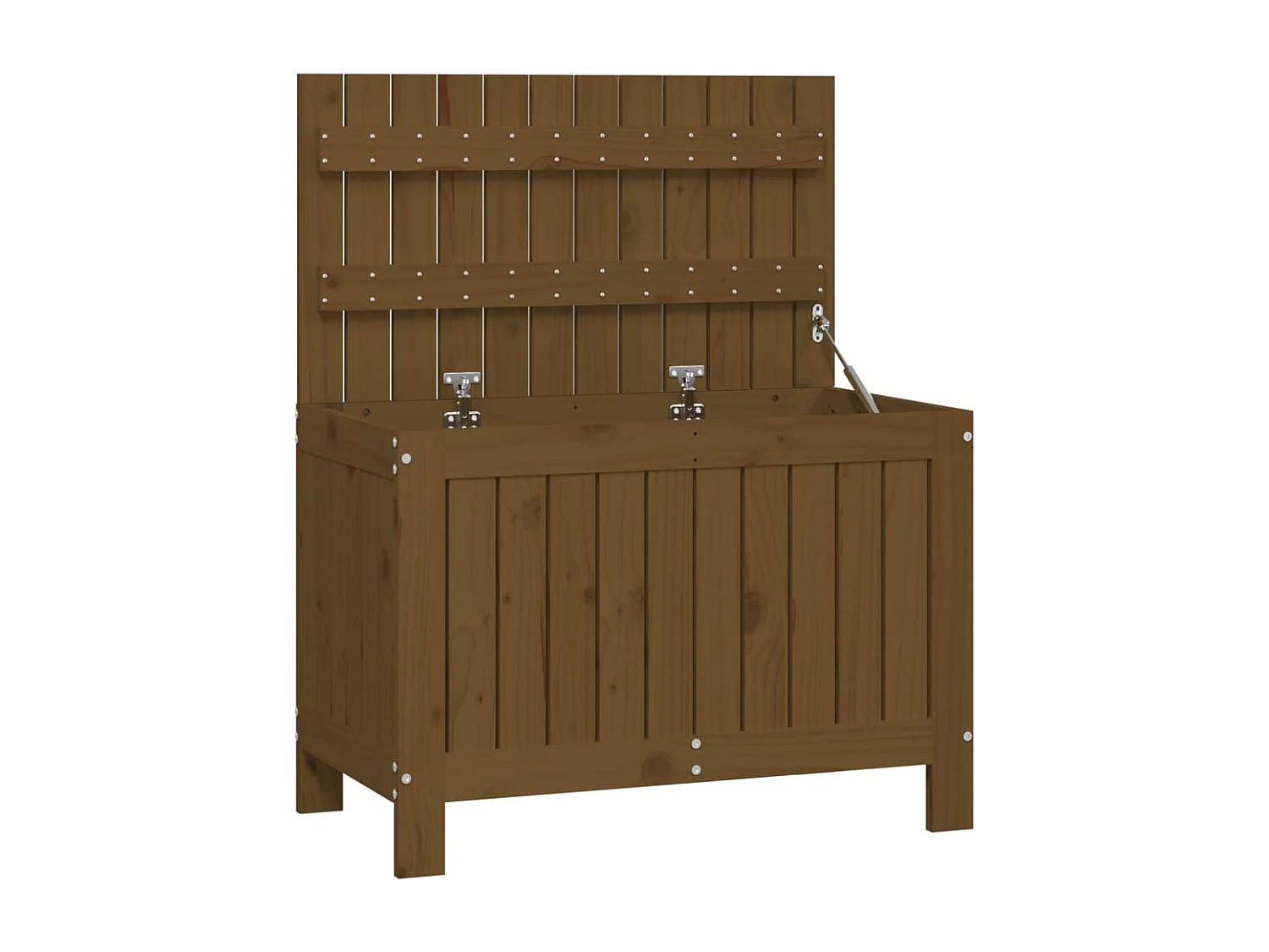 Boîte de rangement de jardin Marron miel 76x42,5x54 cm Bois pin