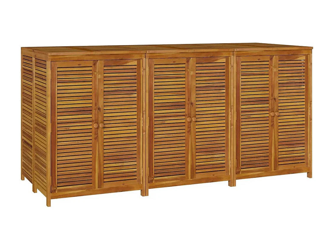 Boîte de rangement de jardin 210x87x104 cm bois massif d'acacia