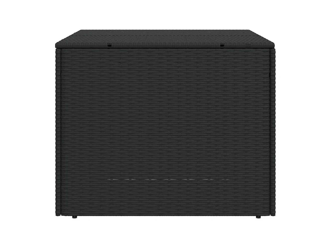 Boîte de rangement de jardin noir 291L résine tressée