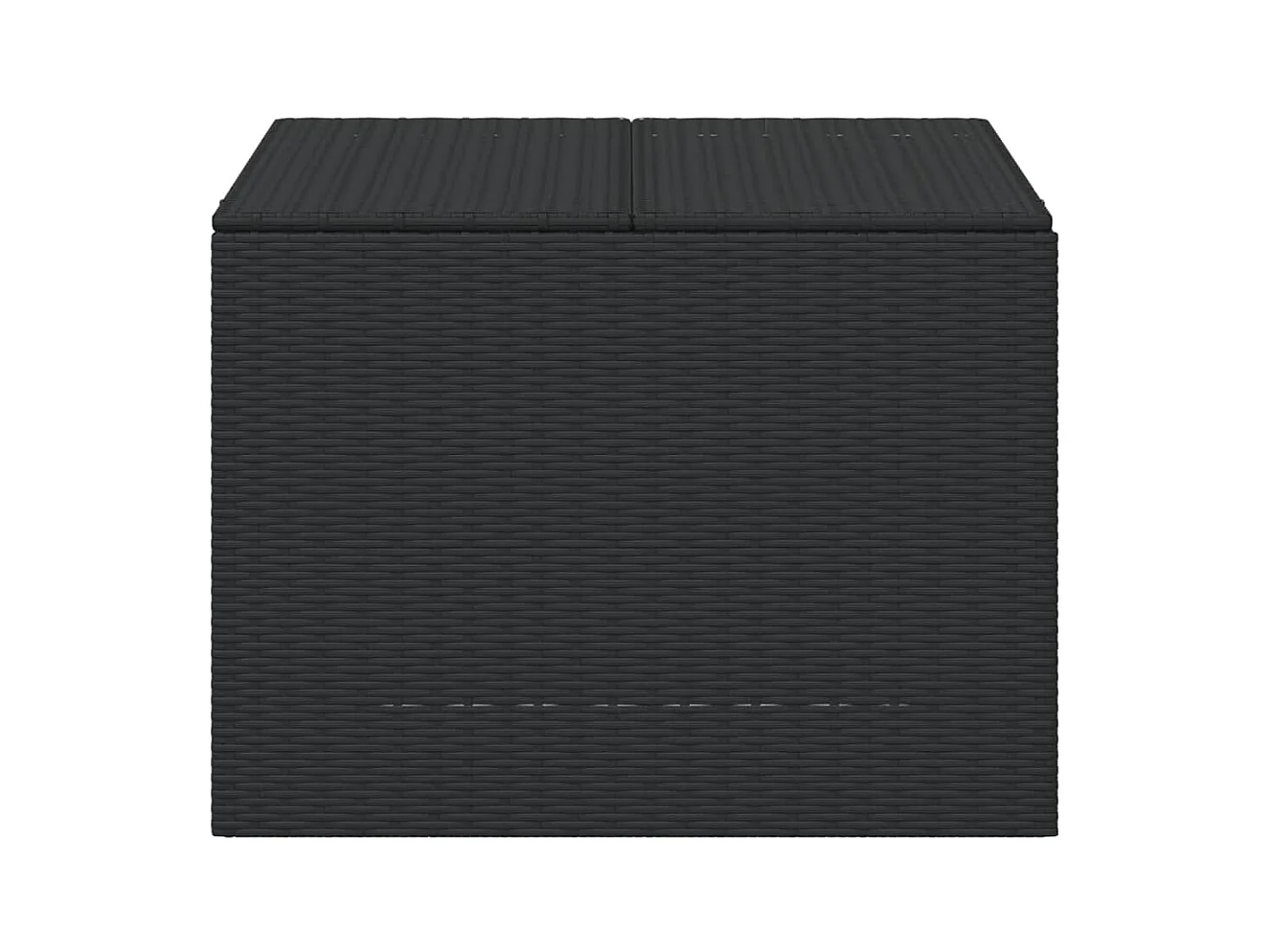 Boîte de rangement de jardin noir 291L résine tressée