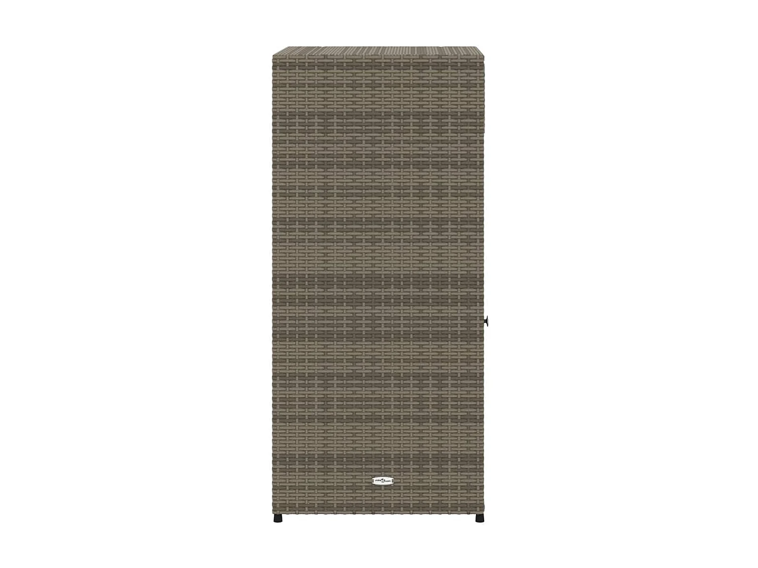 Mobile da giardino grigio 55x55x111 cm in resina intrecciata