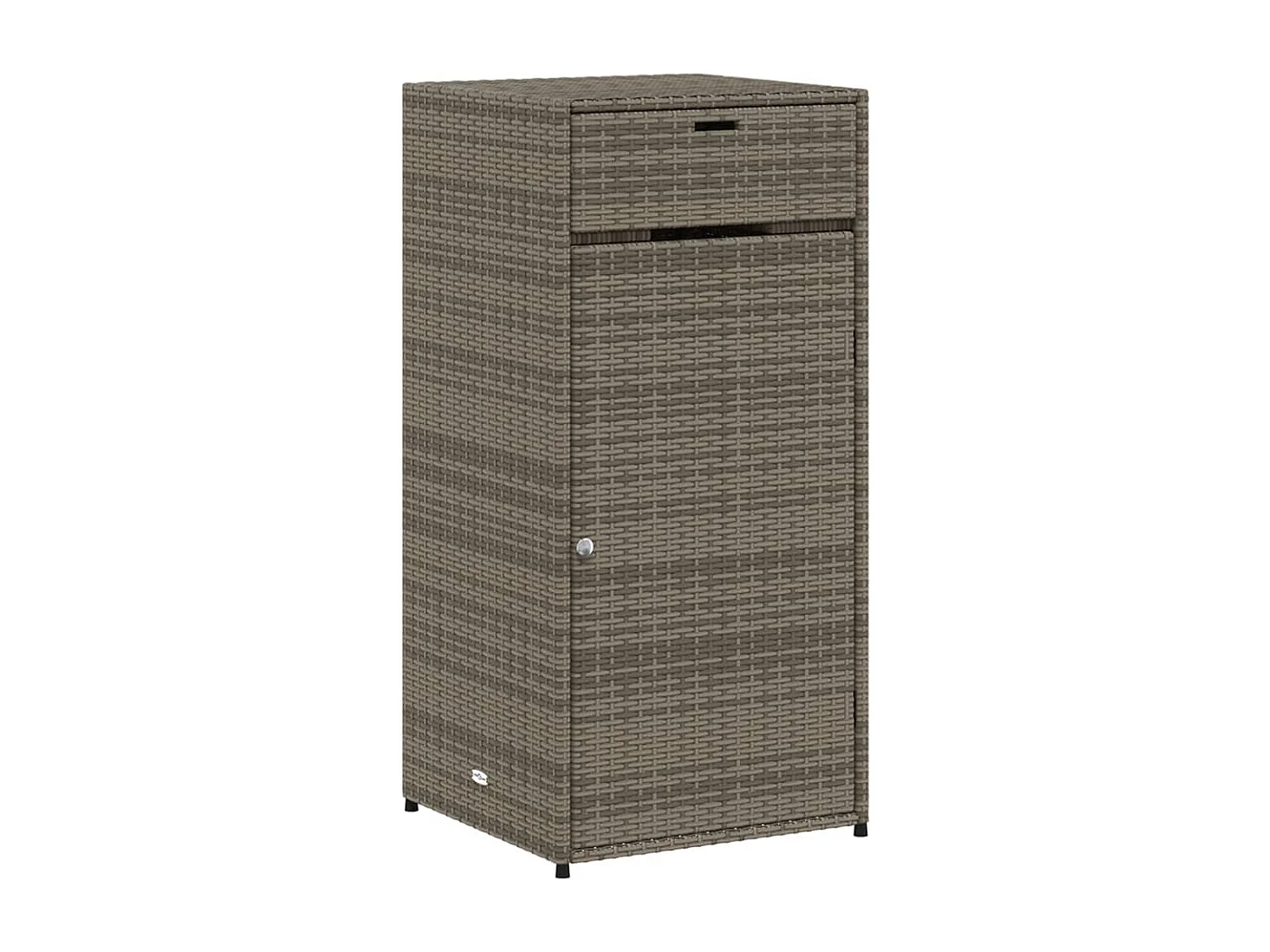Armoire de rangement de jardin gris 55x55x111 cm résine tressée