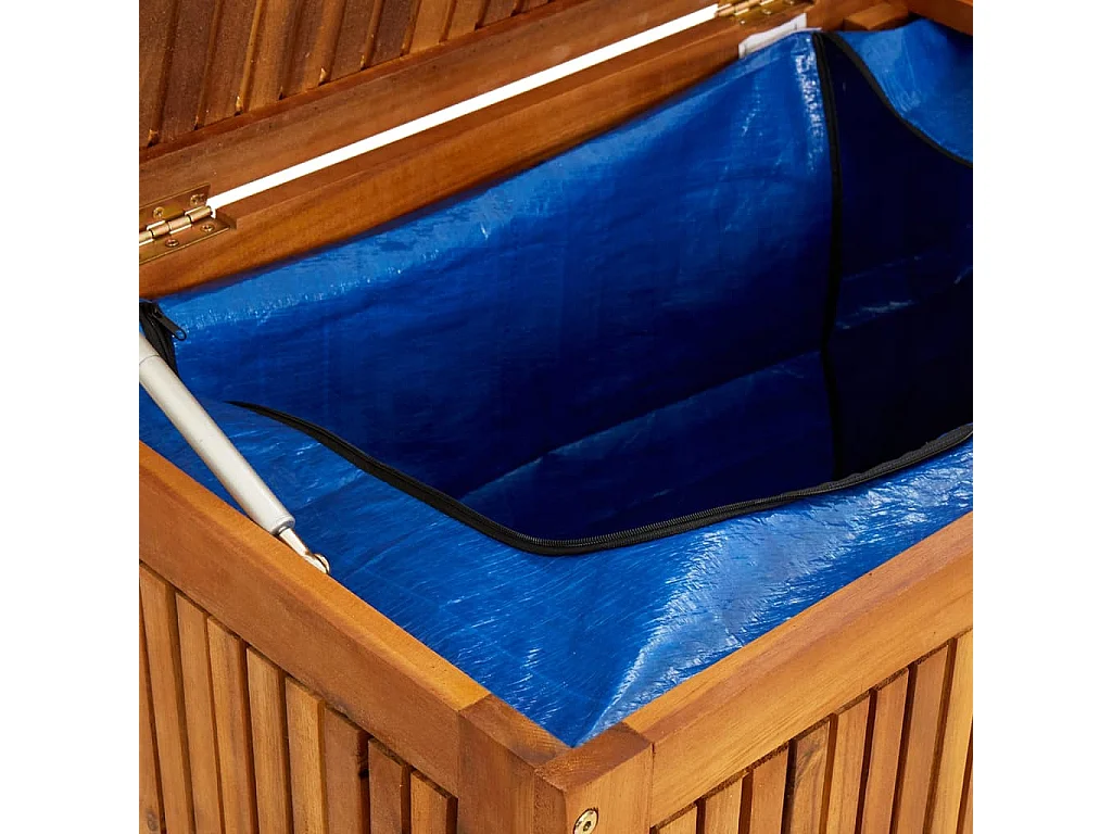 Caja de almacenamiento de jardín 150x50x58 cm Madera maciza de acacia