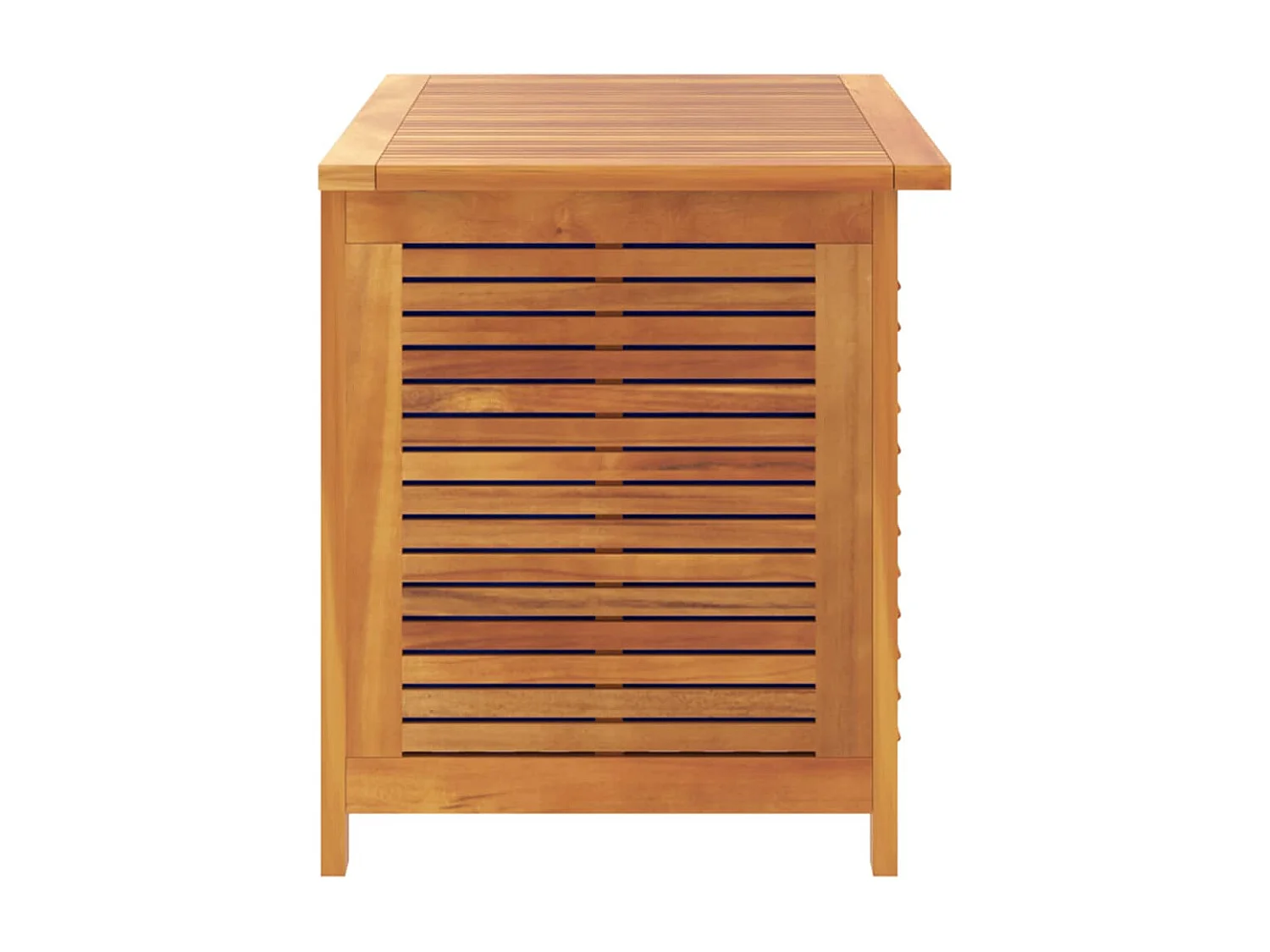 Caixa de arrumação para jardim com venezianas 90x50x56 cm madeira de acácia