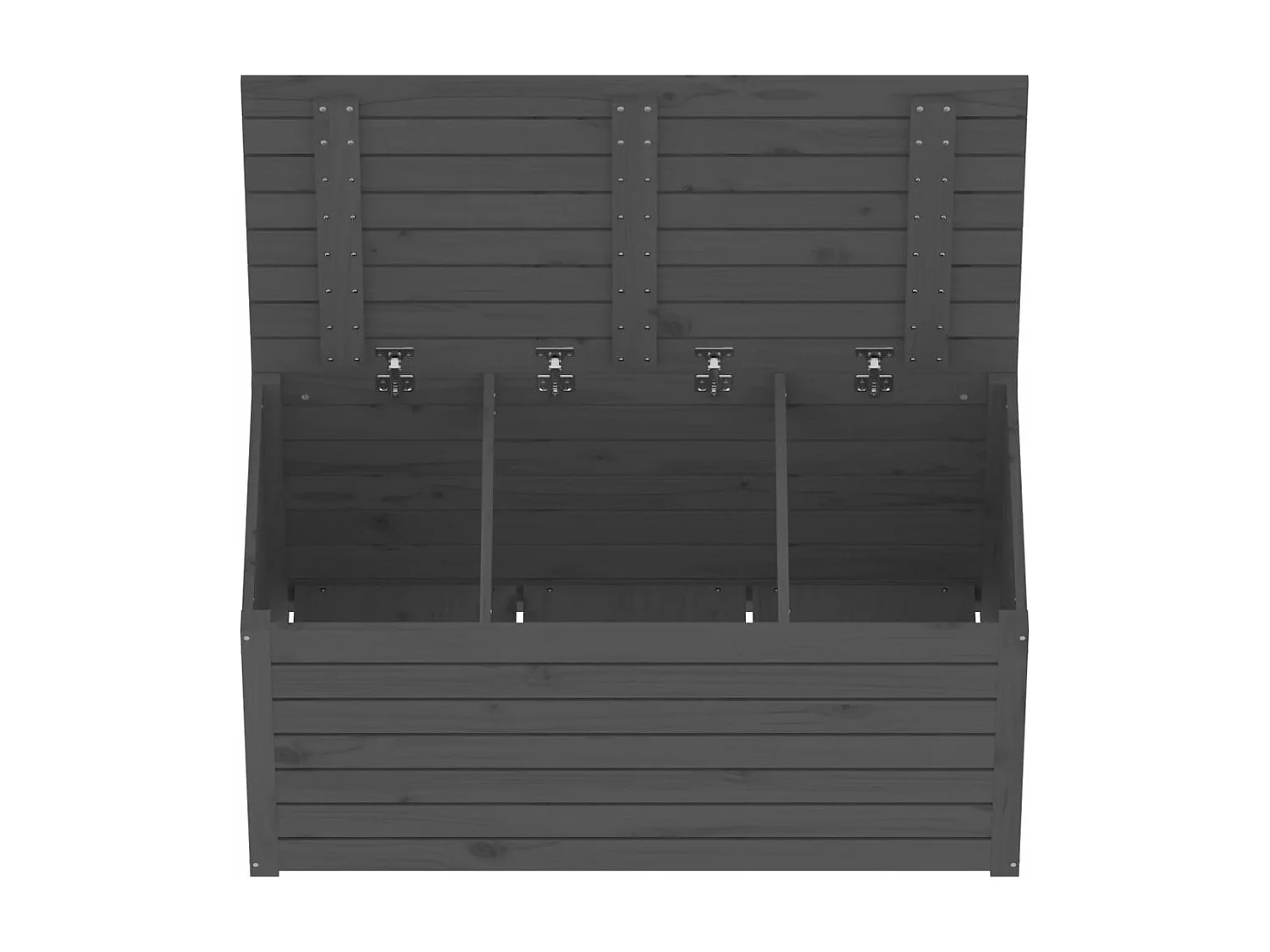 Boîte de jardin gris 101x50,5x46,5 cm bois massif de pin