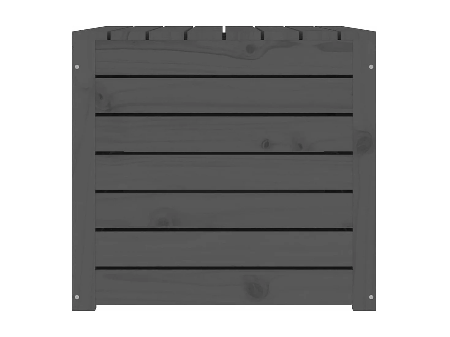 Cassetta da giardino grigia 101x50,5x46,5 cm in legno massello di pino