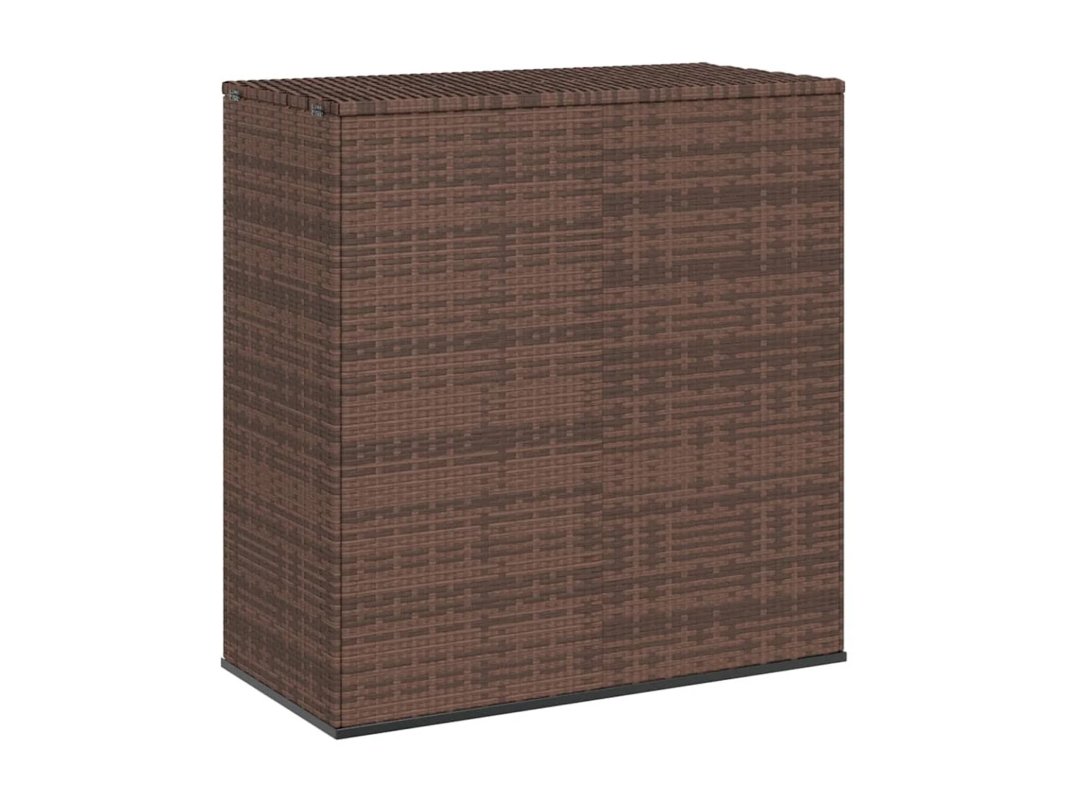 Boîte à coussins de jardin Résine tressée 100x49x103,5cm Marron