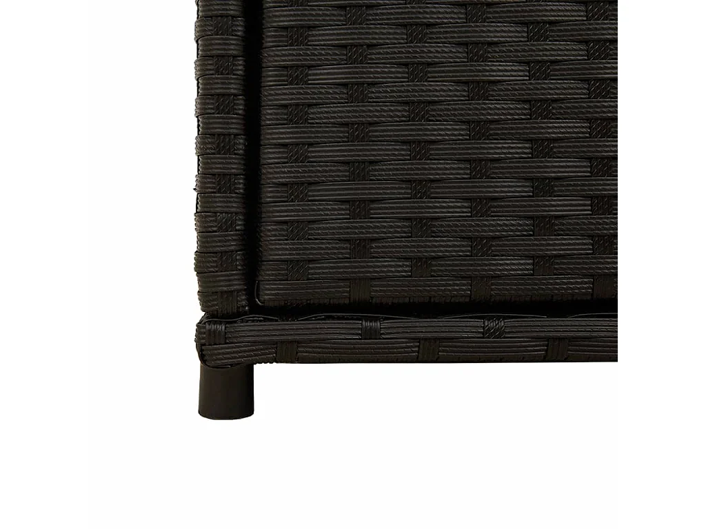 Mueble de jardín negro de resina tejida 105x55x113cm