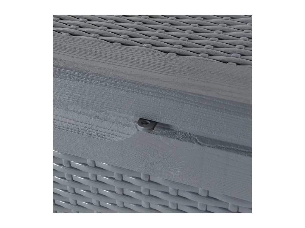 Baule da giardino in rattan grigio PP 180 L