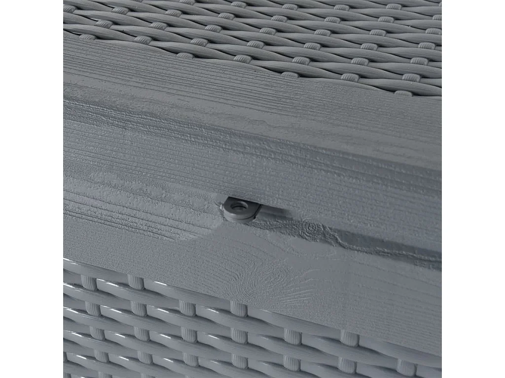 Baule da giardino in rattan grigio PP 180 L