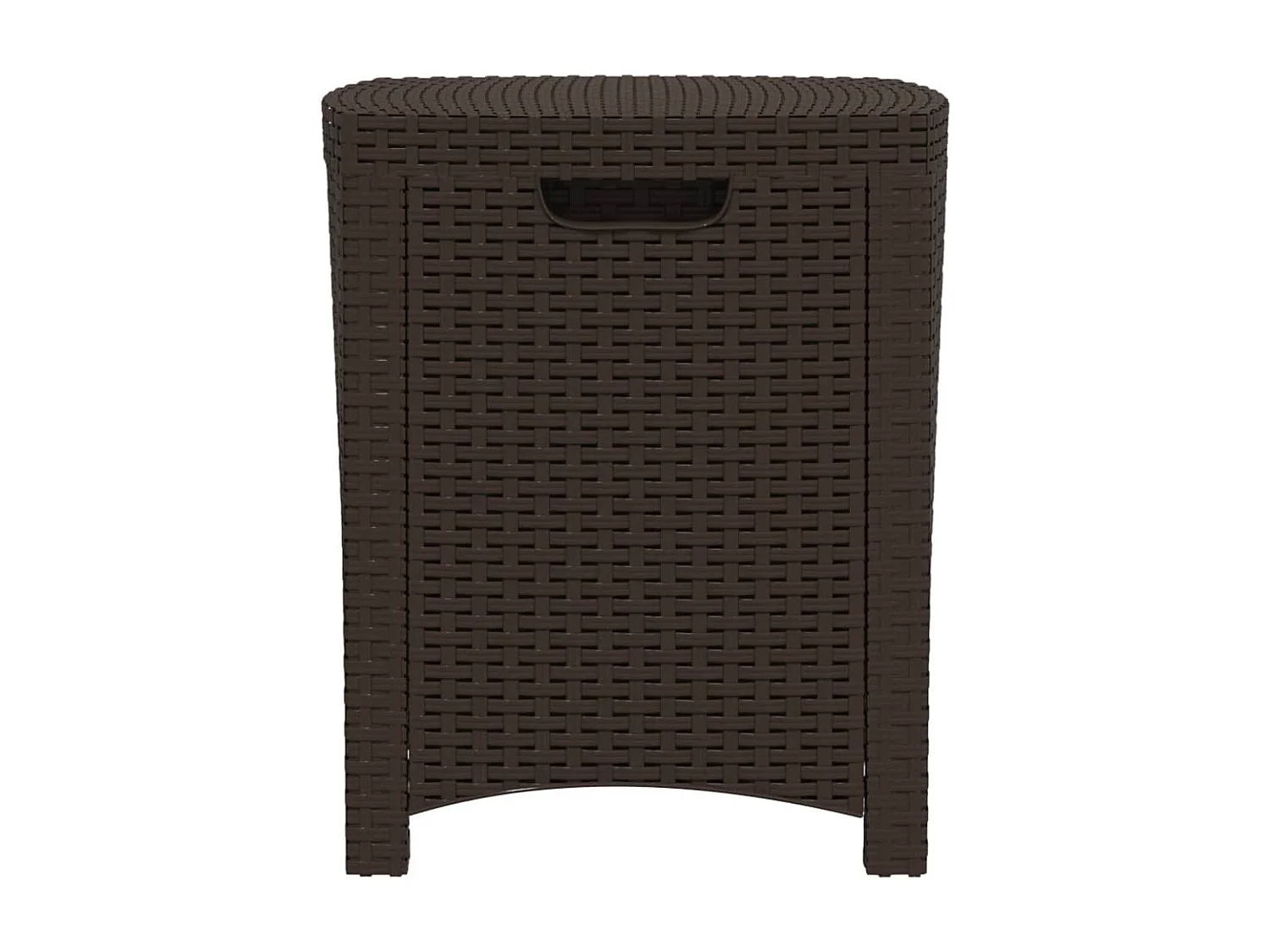Baule da giardino 39x39x46 cm PP Rattan Marrone