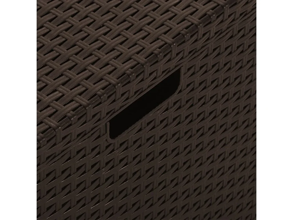 Baule da giardino 39x39x46 cm PP Rattan Marrone