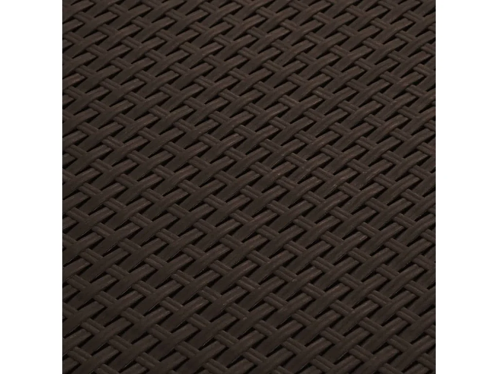 Baule da giardino 39x39x46 cm PP Rattan Marrone