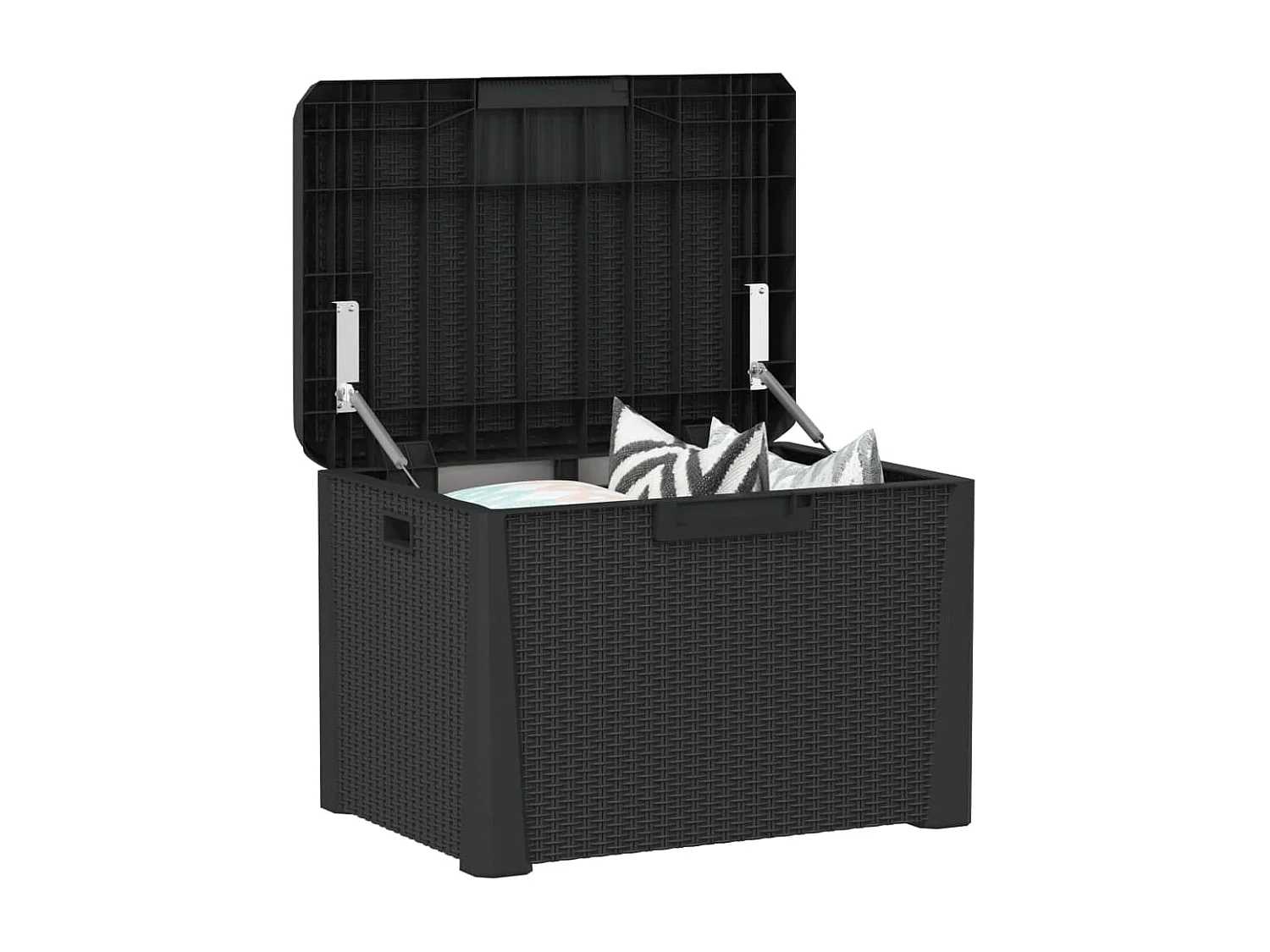 Almofada de assento para caixa de armazenamento de jardim antracite 125 L PP