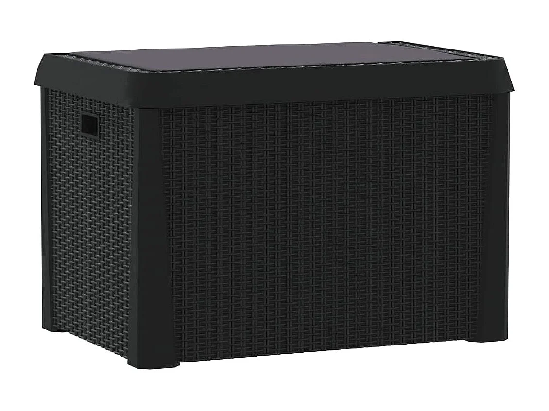 Almofada de assento para caixa de armazenamento de jardim antracite 125 L PP