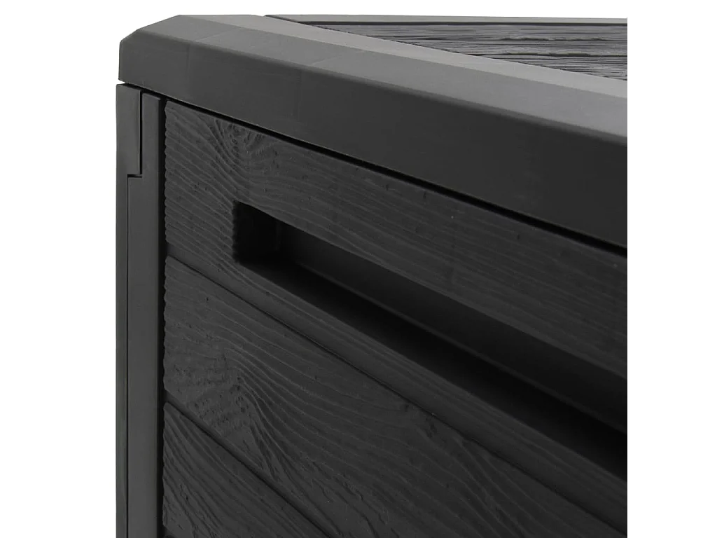 Caixa de armazenamento de jardim marrom 58,5x46x55 cm polipropileno