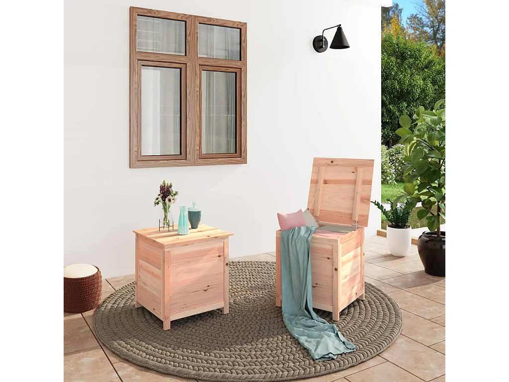 Boîte à coussins d'extérieur 50x50x56 cm Bois de sapin massif