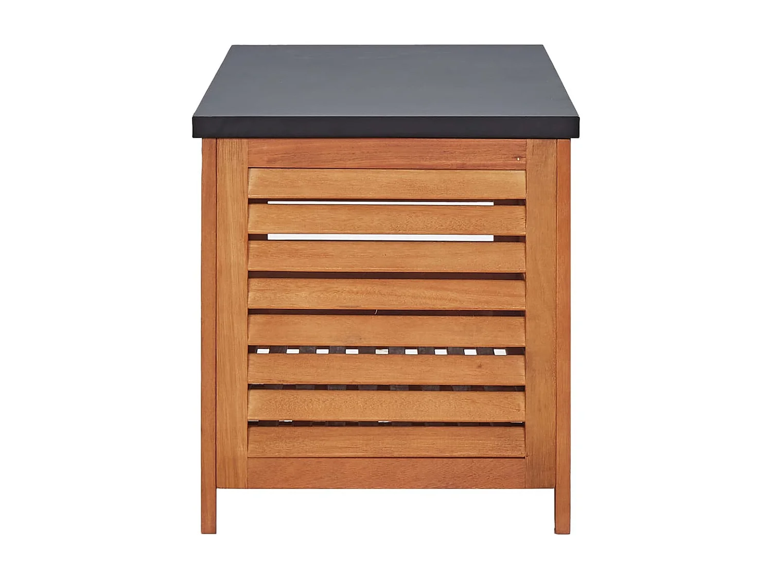 Boîte de rangement de jardin 150x50x55 cm Eucalyptus solide