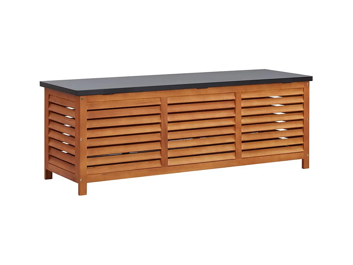 Boîte de rangement de jardin 150x50x55 cm Eucalyptus solide