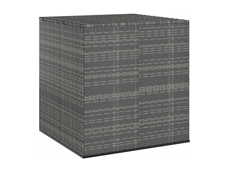 Gartenkissenbox aus gewebtem Harz, 100 x 97,5 x 104 cm, Grau