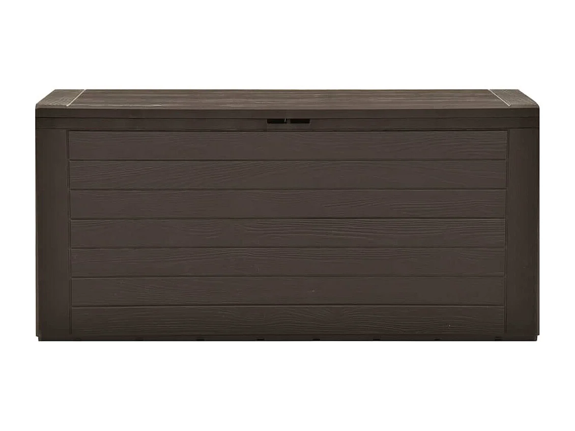 Caixa de armazenamento de jardim marrom 116x44x55 cm