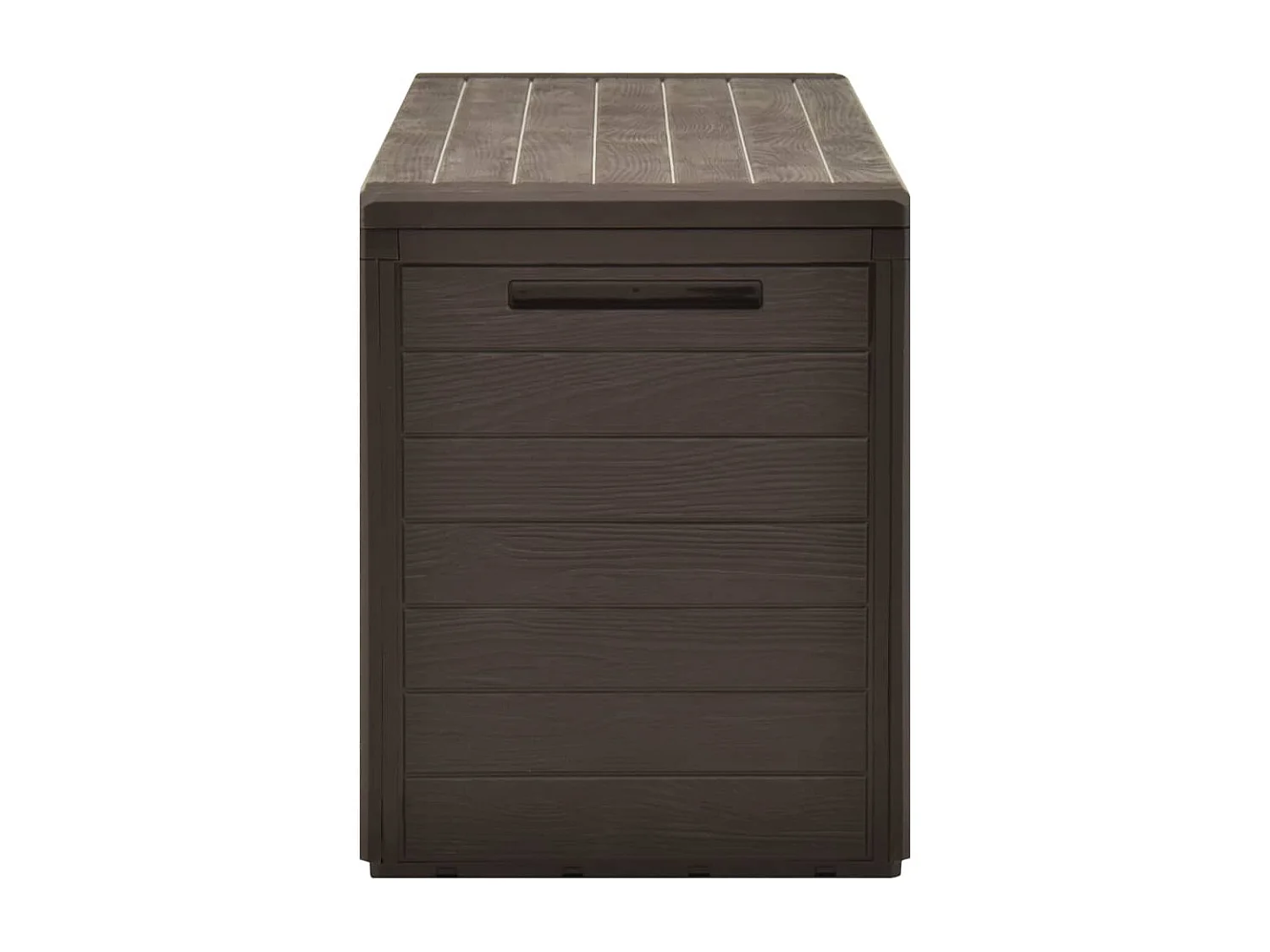 Caixa de armazenamento de jardim marrom 116x44x55 cm