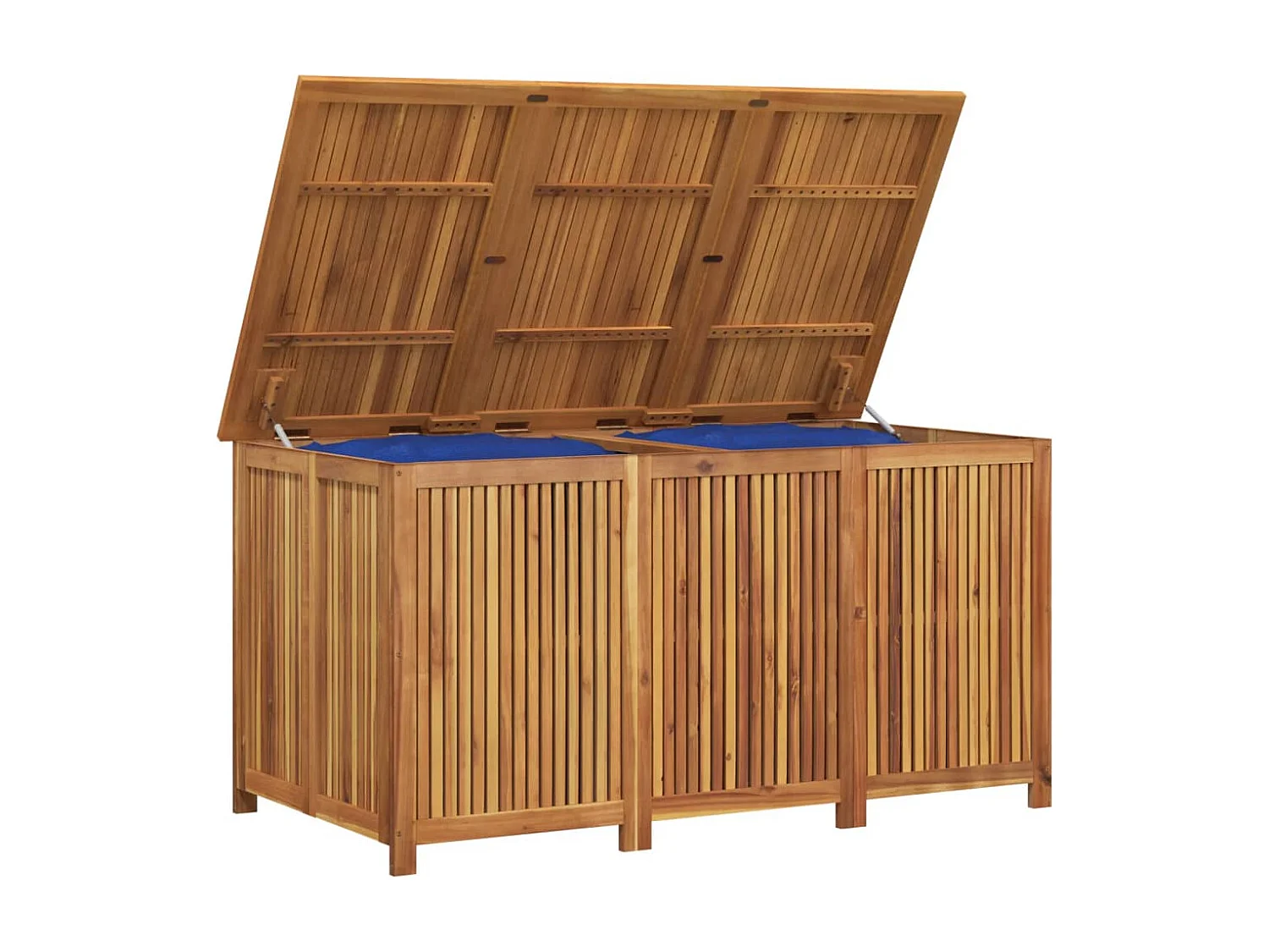 Caja de almacenaje para jardín 150x80x75 cm madera maciza de acacia