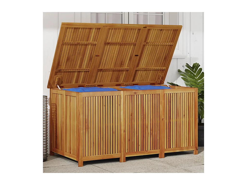 Boîte de rangement de jardin 150x80x75 cm bois massif d'acacia