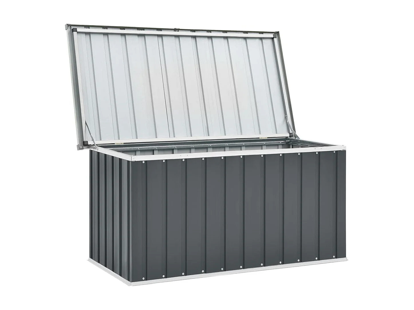 Boîte de rangement de jardin Gris 129x67x65 cm