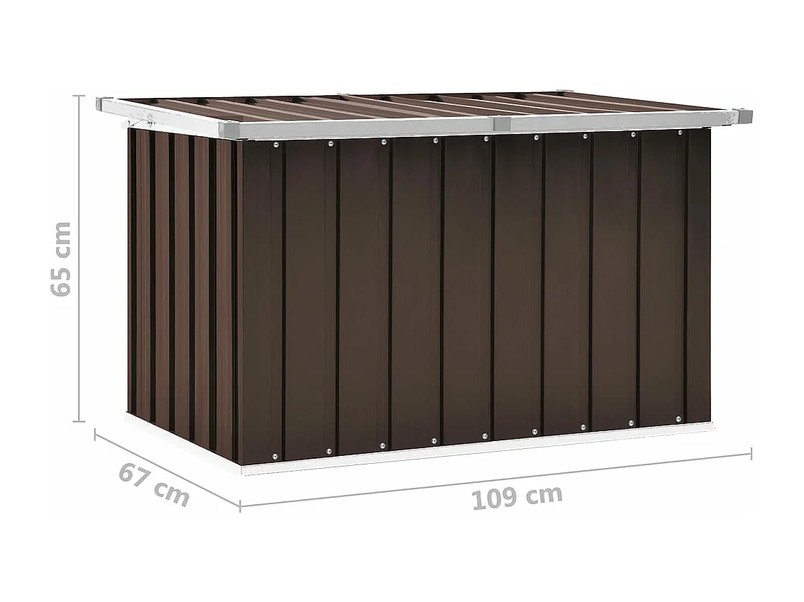 Baule da giardino Marrone 109x67x65 cm