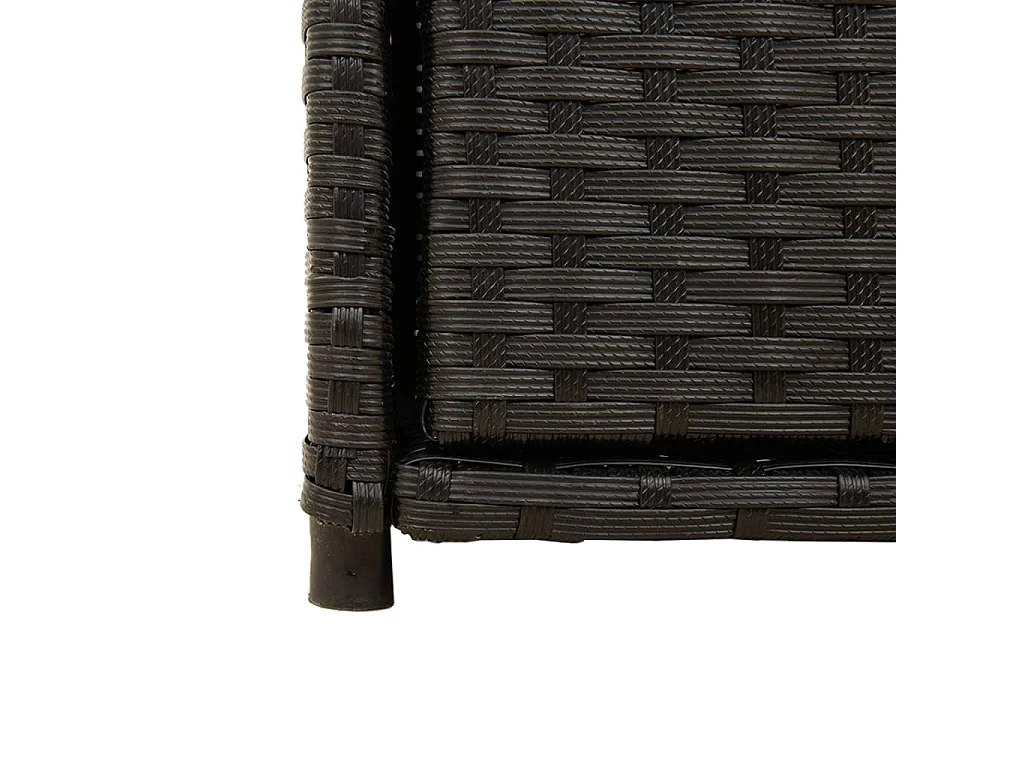 Armoire de rangement de jardin noir 55x55x111 cm résine tressée