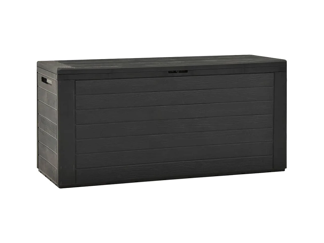 Boîte de rangement de jardin Anthracite 116x44x55 cm