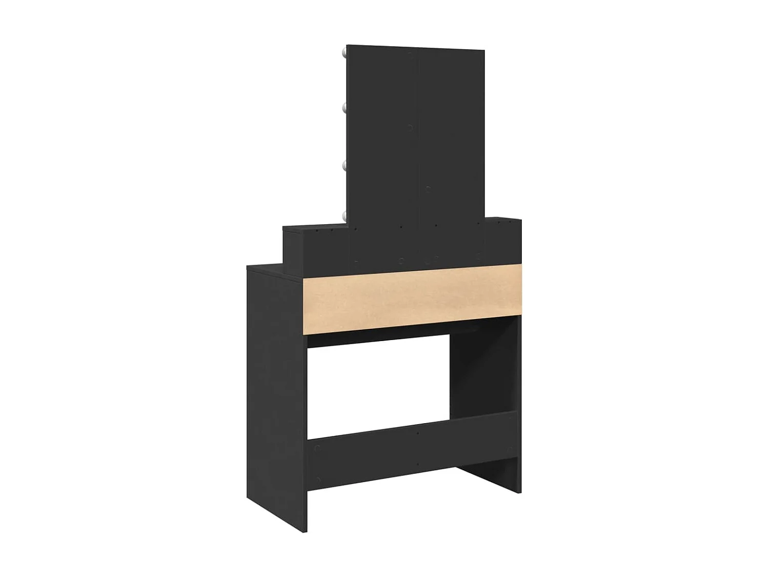 Tocador con LED negro 80x41x144,5 cm