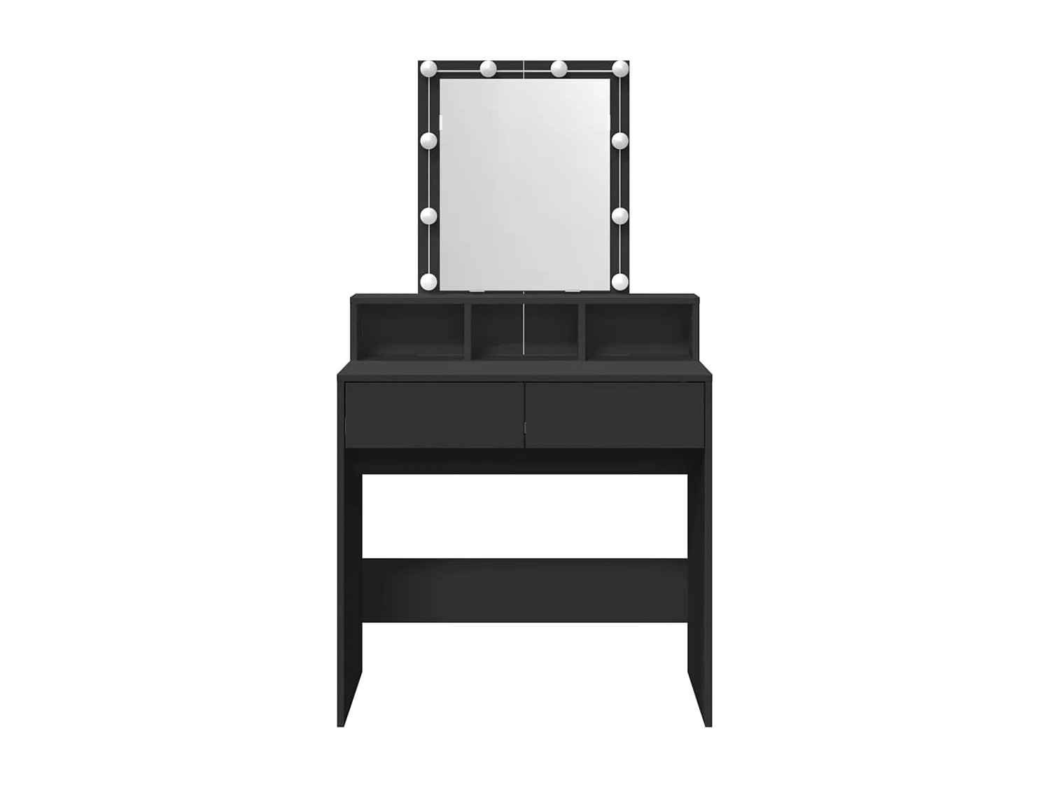 Kaptafel met LED zwart 80x41x144,5 cm