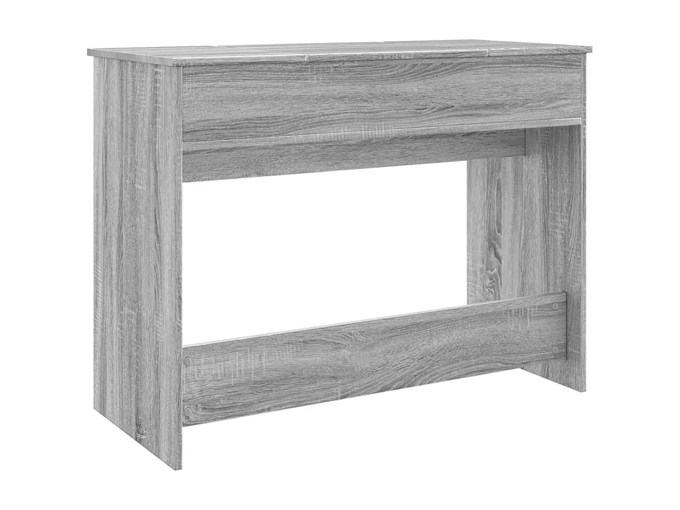 Toeletta con specchio sonoma grigio 100x45x76 cm