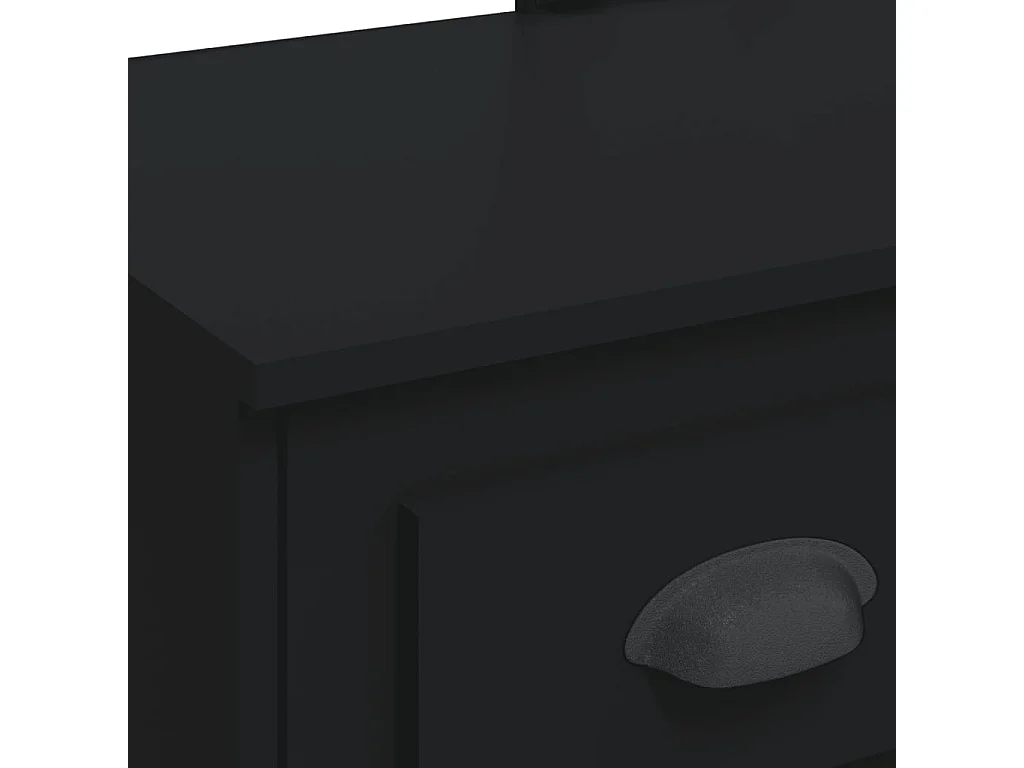 Kaptafel met LED-verlichting zwart 90x42x132,5cm