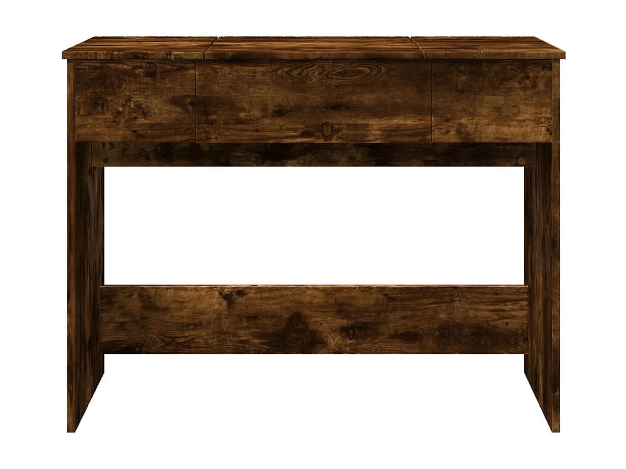 Coiffeuse avec miroir chêne fumé 100x45x76 cm