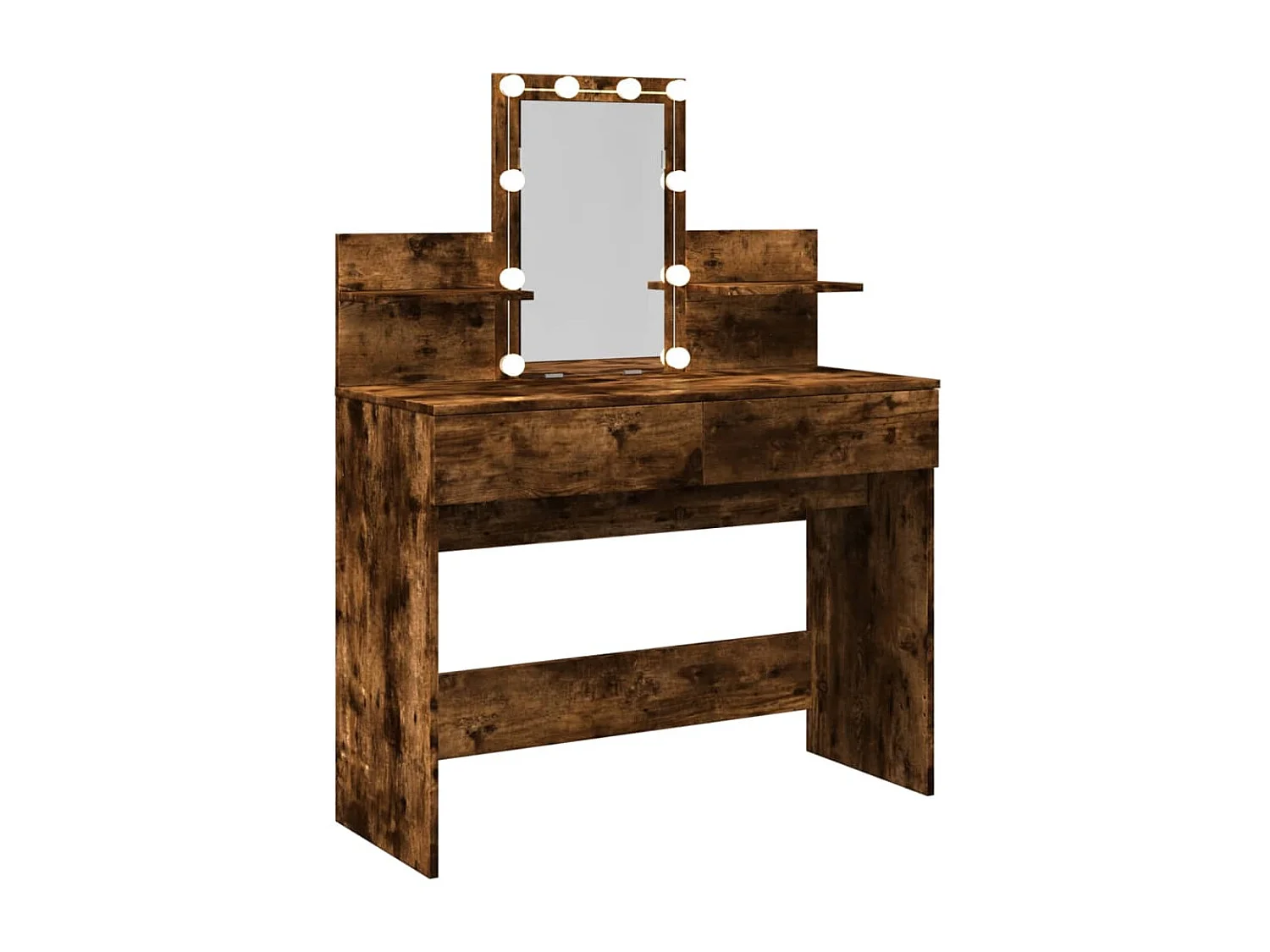 Schminktisch mit LED-Räuchereiche 100x40x130 cm