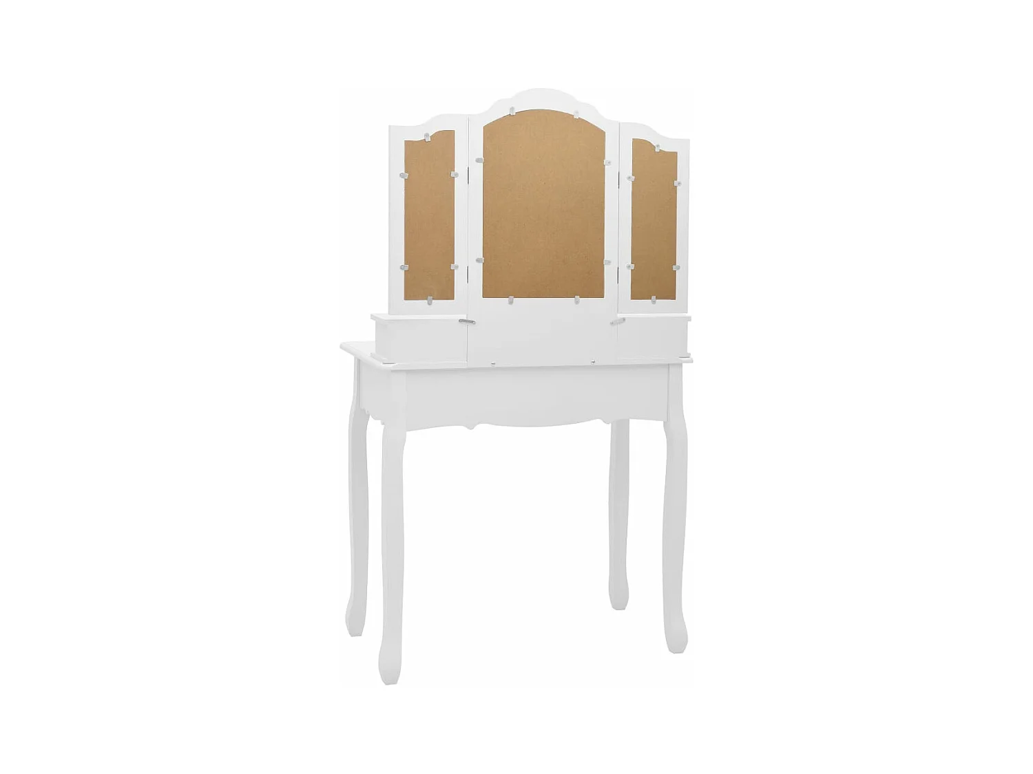 Ensemble de coiffeuse avec tabouret Blanc 80x69x141cm Paulownia