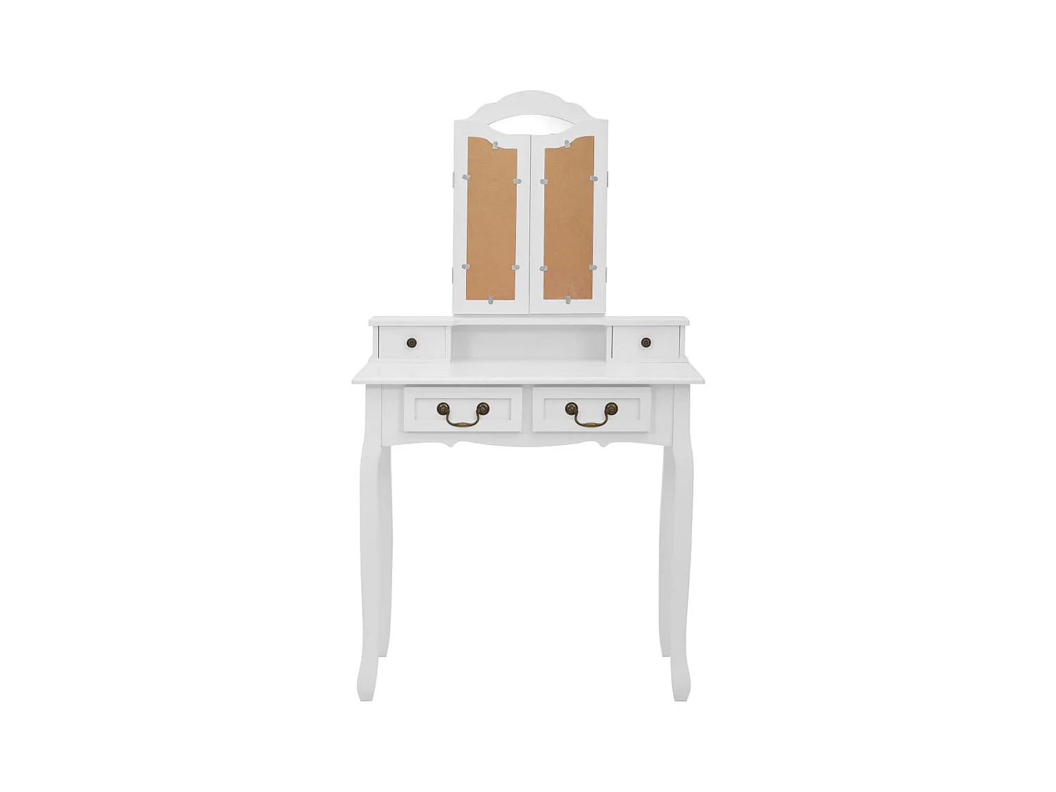 Ensemble de coiffeuse avec tabouret Blanc 80x69x141cm Paulownia