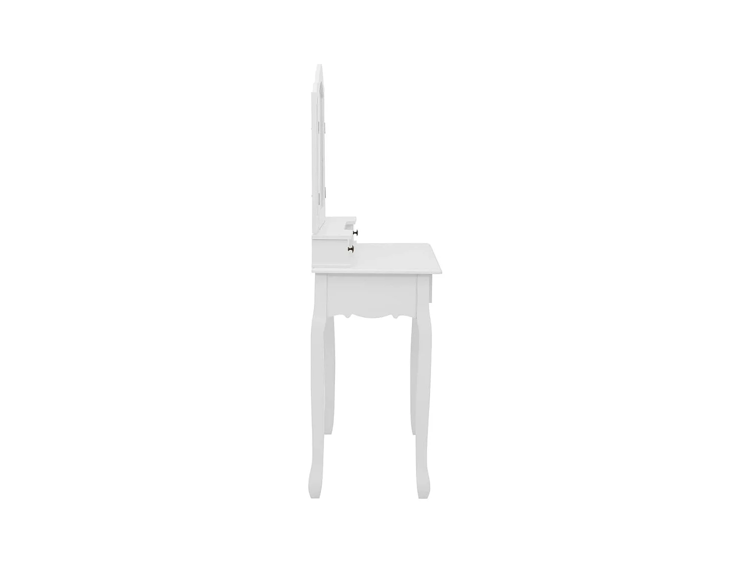 Ensemble de coiffeuse avec tabouret Blanc 80x69x141cm Paulownia