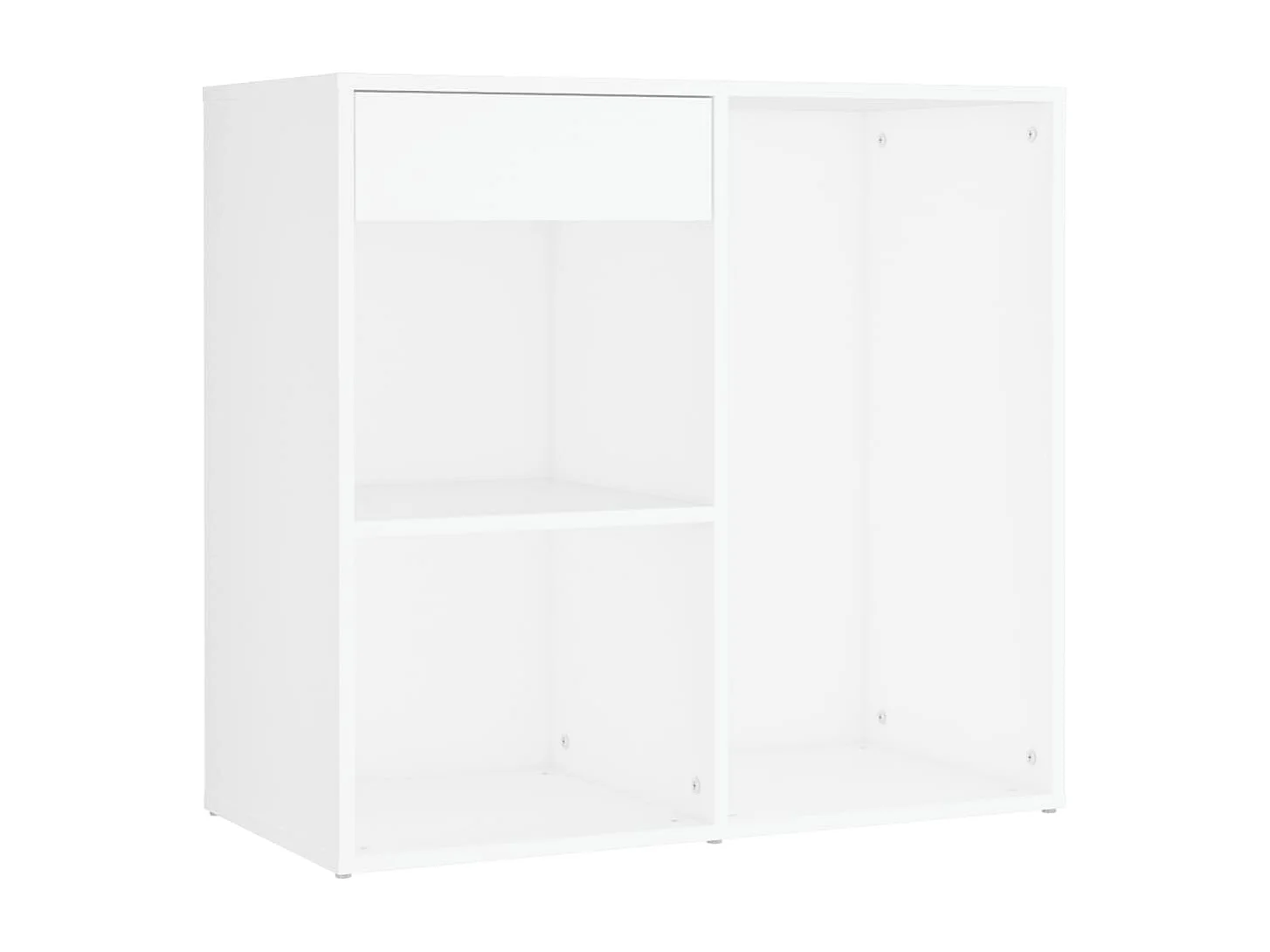 Tocador LED con 2 armarios Blanco Madera contrachapada