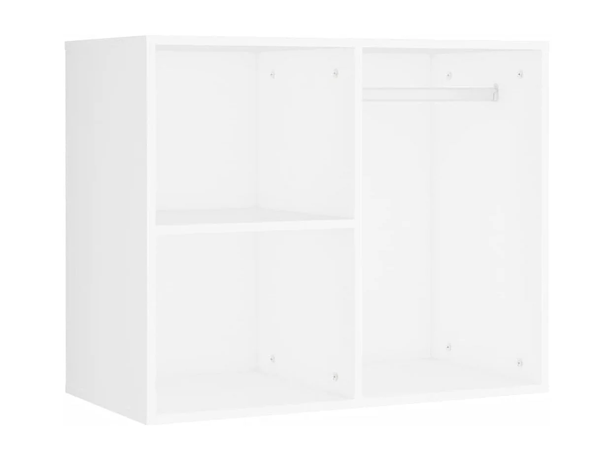 Tocador LED con 2 armarios Blanco Madera contrachapada